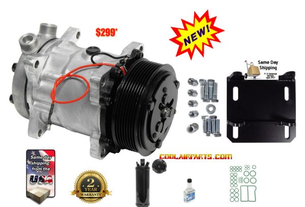 York to Sanden AC 8 Groove Compressor Conversion Kit Tubo