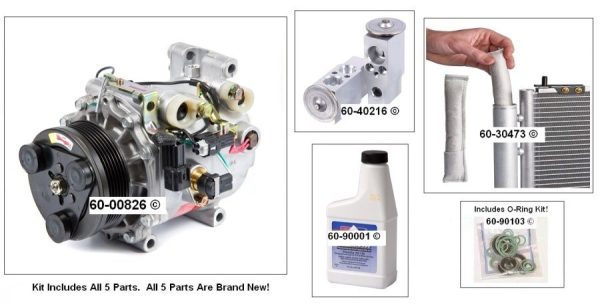 MITSUBISHI ECLIPSE DODGE STATUS CHRYSLER SEBRING 3.0L AC A/C COMPRESSOR KIT 6080340