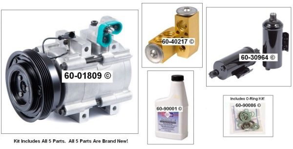 New A/C AC compressor Kit 1999 - 2002 Hyundai Sonata Magentis 2.4L9770138015 9770138070 9770138071 9770138071RU