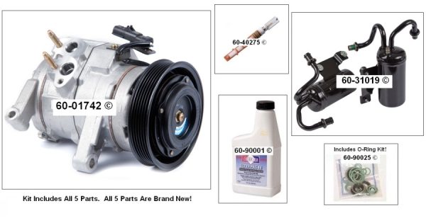 2004 - 2007 Dodge Ram Trucks 3.7L 4.7L New Top Quality AC A/C Compressor w/ Kit 55056444AB, 55056444AC, 55056435AB