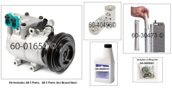 Hyundai Elantra Tiburon TUCSON 2.0 08-05 New AC Compressor AC 977012C100 Full KIT
