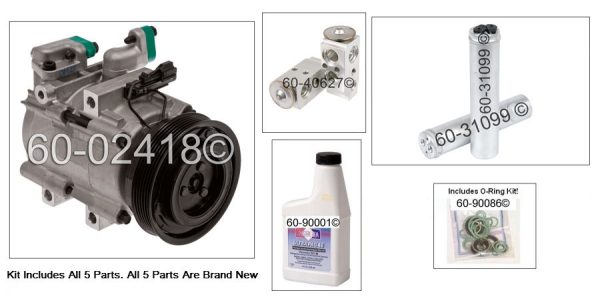 2005 - 2009 Hyundai Tucson New AC Compressor 2 Years Warranty Full AC Repair KIT 977012E100