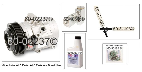 2006 - 2010 Ford Fusion Mercury Milan Zephyr New AC Compressor FULL A/C REPAIR KIT 6E5Z19C836A To 08/29/2006