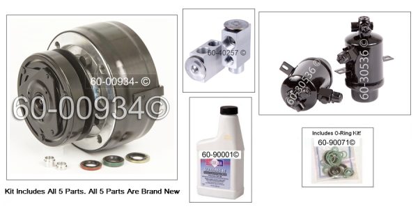 Mercedes 300CD 300D 300TD 77-87 AC A/C Compressor New FULL Kit 2724368 88964871 1131636 1134354 1134358 1134381 12302698
