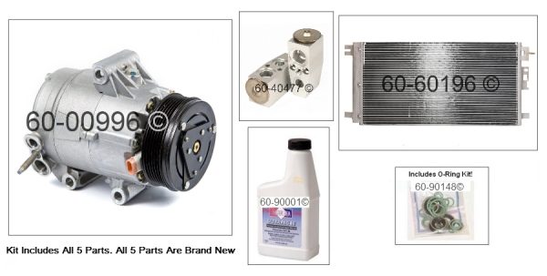 New A/C Compressor w/ Condenser for Chevy Malibu Pontiac G6 3.5L FULL AC REPAIR KIT