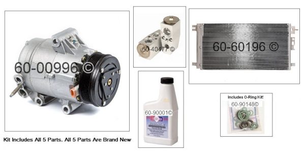 Chevrolet Chevy Impala Monte Carlo V6 New A/C AC Compressor w/ Kit Condenser 15-21471