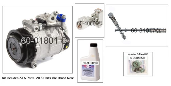 New A/C AC Compressor for Porsche Boxster Cayenne Cayman Panamera 0012305511 FULL KIT