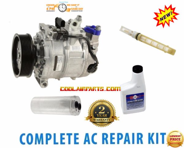 Volkswagen 02-04 Passat 4.0L W8 A/C Repair Kit Compressor & Clutch NEW 3B0820803C