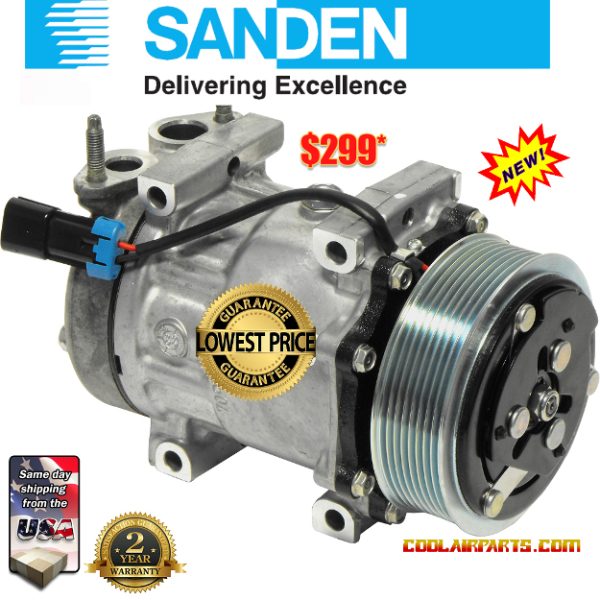 FLT4418Q NEW OEM A/C COMPRESSOR SD7H15HD Sanden 4418 International Navistar Kysor 2 Years Warranty 3582435C1