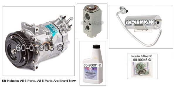 New  A/C AC Compressor Kit for Saab 9-3 2003-2010 12758381