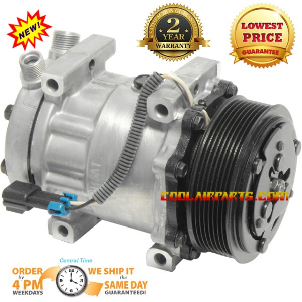 NEW A/C COMPRESSOR International Navistar Kenworth Peterbilt Volvo Sanden 4822 3551405-C1 ABPN83304403 7R84622