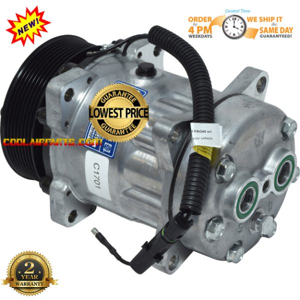 68161 NEW AC COMPRESSOR FLEX 7 SANDEN 4864 SD7H15 FLX 4495 2 Years Warranty U4864 5706 75R-83182