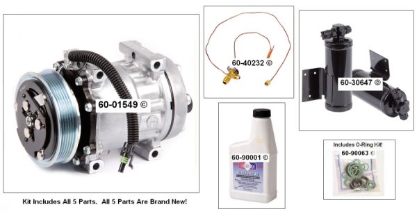 1991 - 1993 Jeep Wrangler 56004354 NEW A/C AC compressor *Full kit* 7701