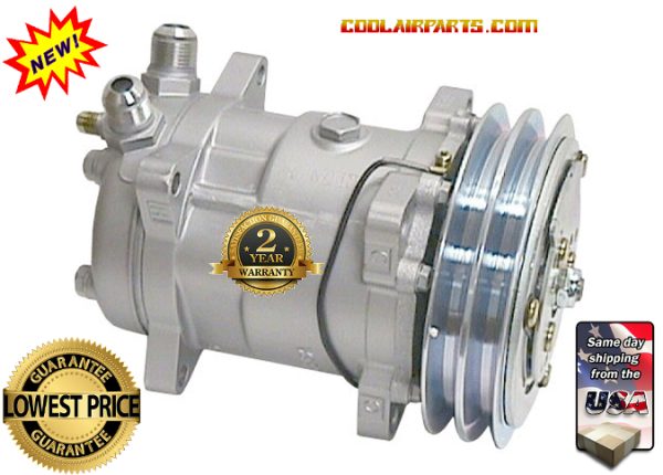 A/C Compressor, Sanden Style w/ Clutch  DEUTZ ALLIS CHALMERS VERSATILE 8387 33634 72504984 1521792 4363723