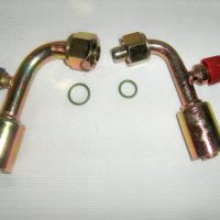AC FITTINGS BEADLOCK ALL STEEL A/C FEMALE O RING 90 DEGREE #8 #10 W/ R134a PORTS 3233 14958 14960 FREE SHIPPING