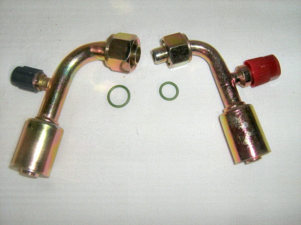 AC FITTINGS BEADLOCK ALL STEEL A/C FEMALE O RING 90 DEGREE #8 #10 W/ R134a PORTS 3233 14958 14960 FREE SHIPPING