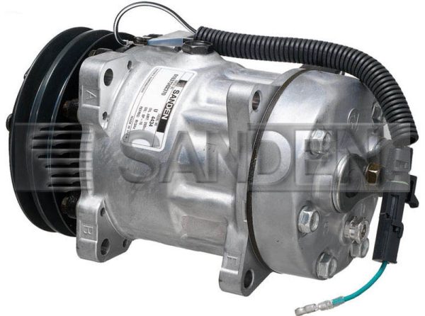 New AC COMPRESSOR OEM Sanden 4434 HD Trucks Tractors VAN N83-304064 ZGG705181 75R-89422 N83304064 ZGG705181 75R89422