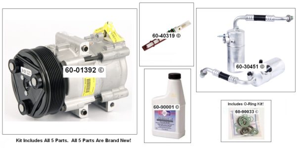 1993 - 2006 Ford F-150 Pickup New AC Compressor AC Repair KIT E3AZ19V703AA
