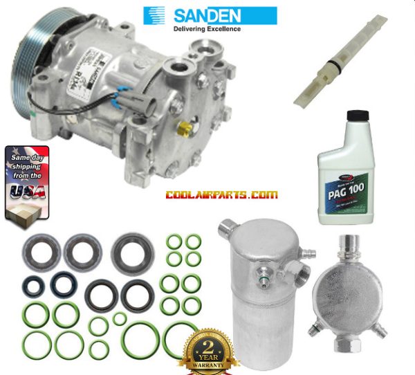 New OEM SANDEN GENUINE 4440 KIT AC Compressor Escalde Blazer C K Silverado Suburban 1136519 1136527 1136557 1136559 1136580 1136582 1136597 52499054 19169360 19151514 89018948 19188299